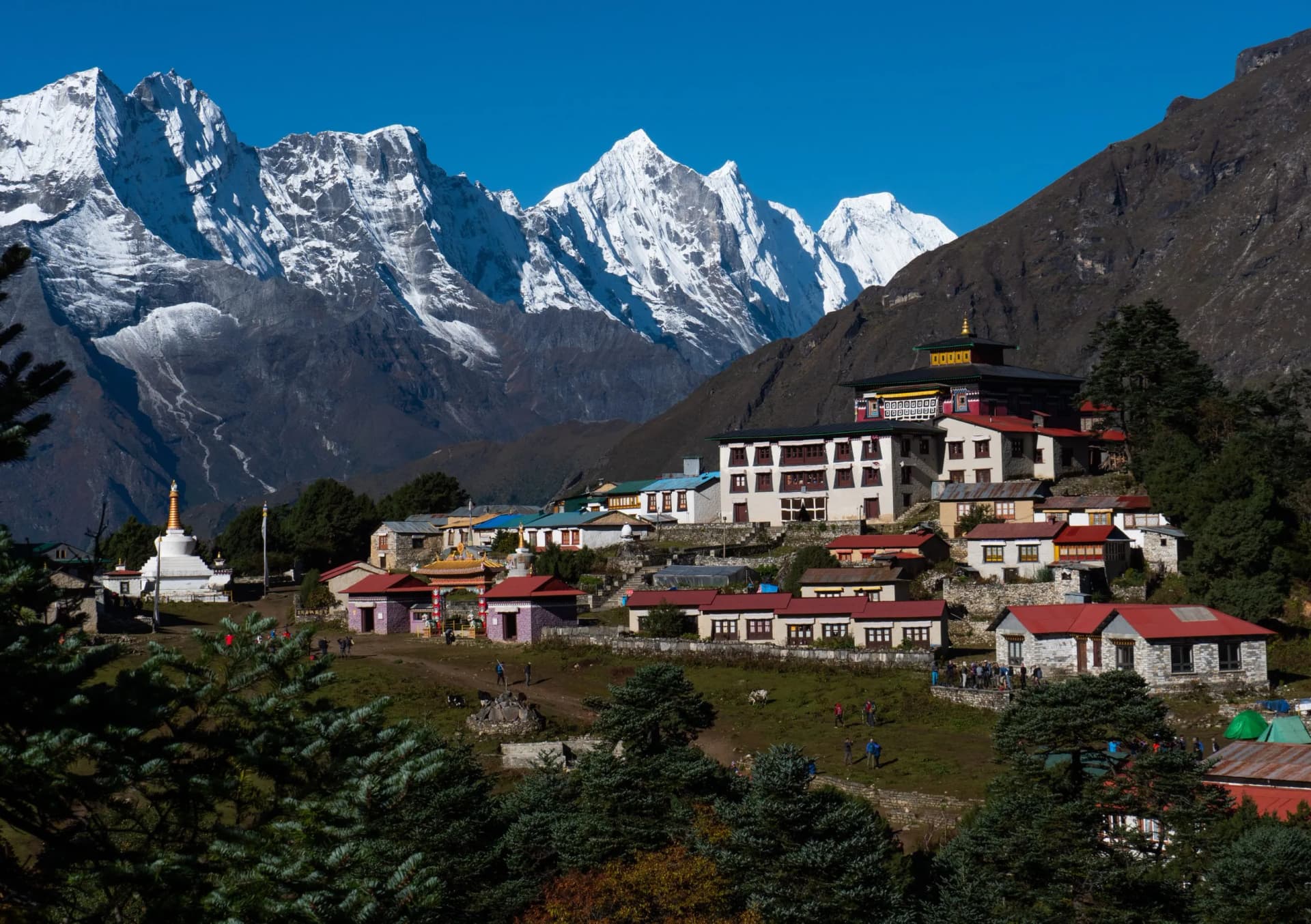 Tengboche monastery in Nepal, in the way to Mount Everest