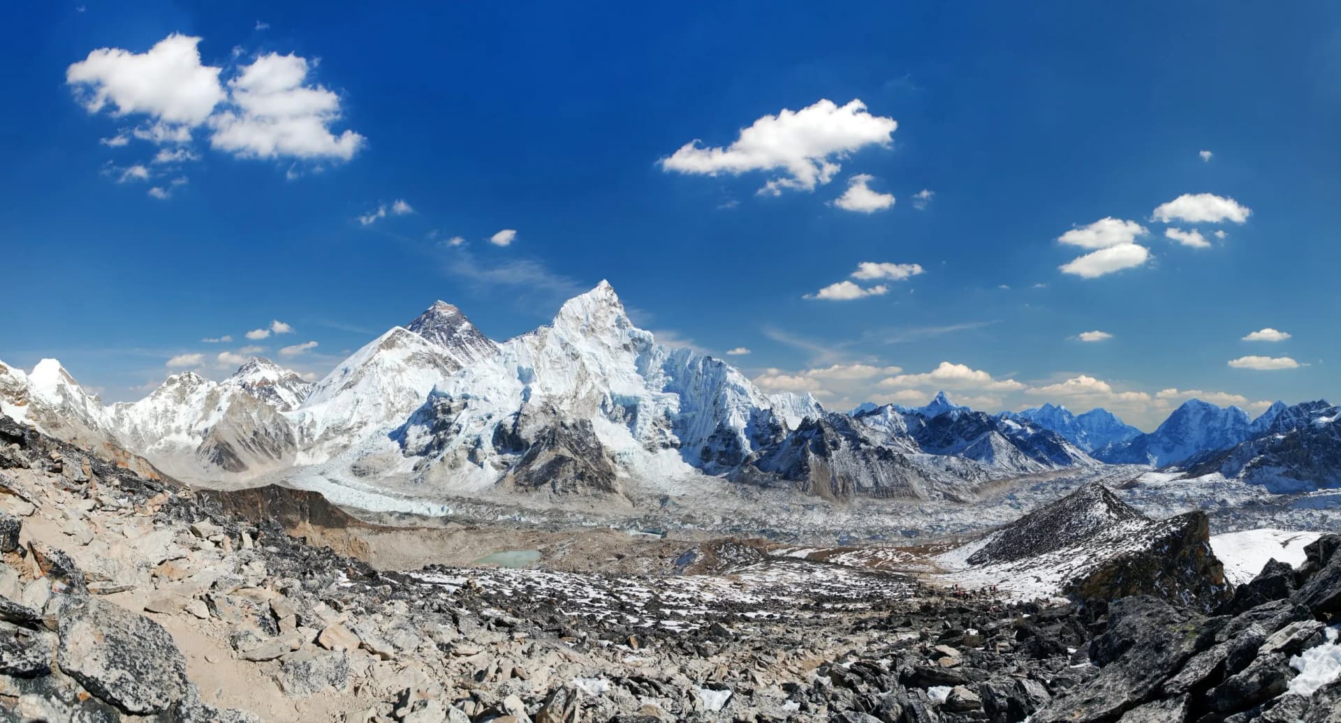 Mount Everest himalaya panoramic view from Kala Patthar