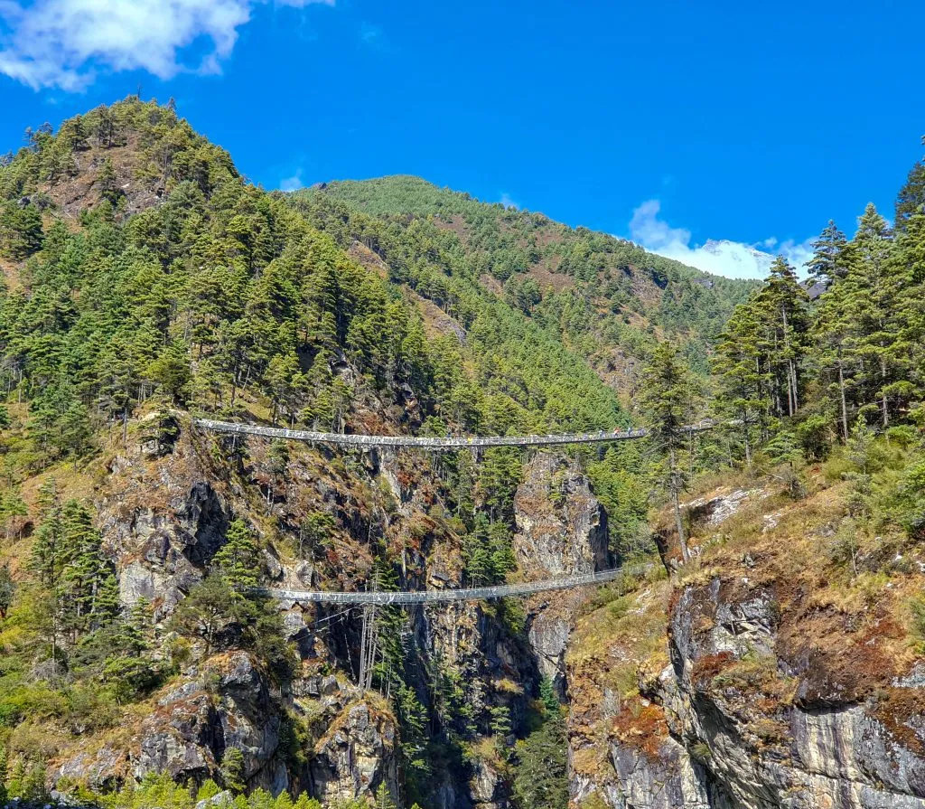 Bridges from phadking to namche bazaar