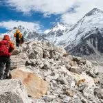 Trekking the rugged terrain towards the EBC