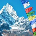 Nepalese prayer flags of numerous colors